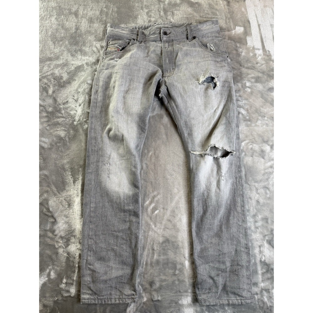 Diesel Jeans Men 36x30 Krooley CB-NE Stretch Denim Italy Gray